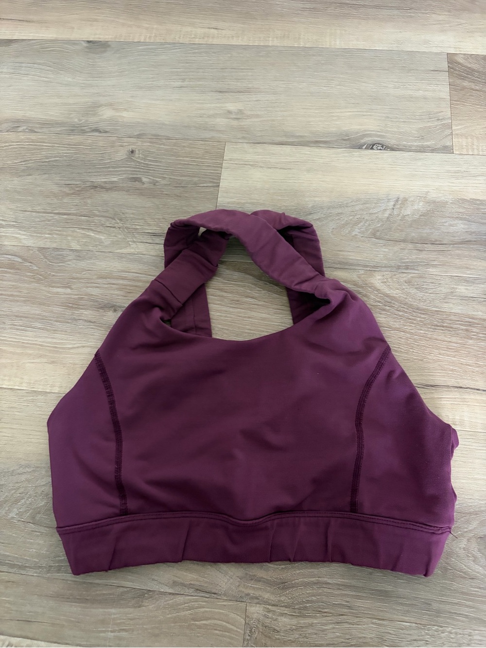 Glyder Cross-Back Sports Bra  Keyhole Crop Plum Purple Berry Size Medium